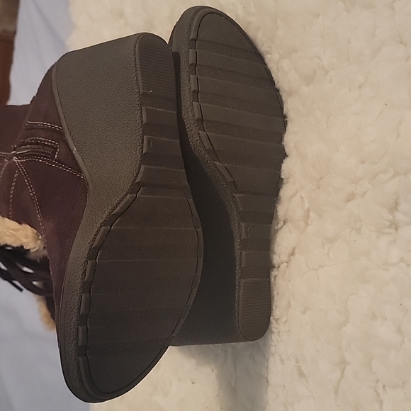 Route 66 suede n fur wedge boots 9 - Picture 4 of 12